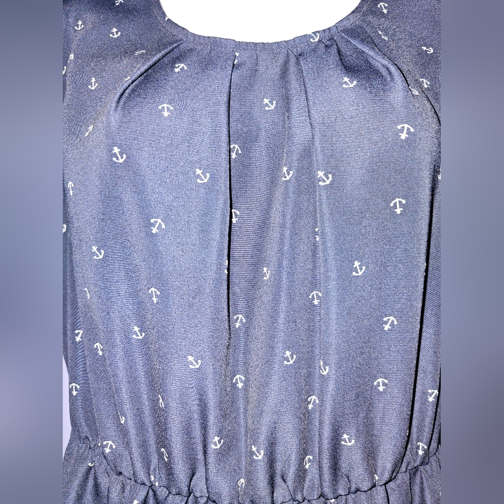 Babydoll dress with anchors print - Picture 4 of 6